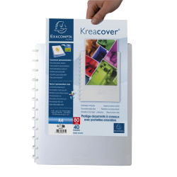 Protège-documents à anneaux et pochettes détachables KreaCover 80 vues - A4
