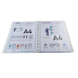Protège-documents à anneaux et pochettes détachables KreaCover 80 vues - A4