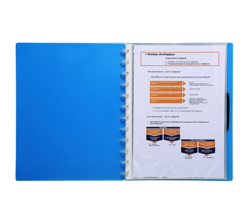 Recharge de 20 pochettes pour protège-documents à anneaux détachables en polypropylène - A4