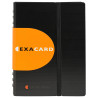 Porte cartes de visite à pochettes détachables Exacard 120 cartes Exactive® - 20x14,5cm