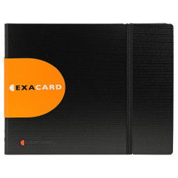 Porte cartes de visite Exacard à pochettes détachables 240 cartes Exactive® - 20x25cm