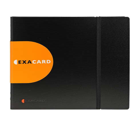 Porte cartes de visite Exacard à pochettes détachables 240 cartes Exactive® - 20x25cm