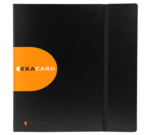 Porte cartes de visite Exacard à pochettes détachables 320 cartes Exactive® - 26,5x25cm