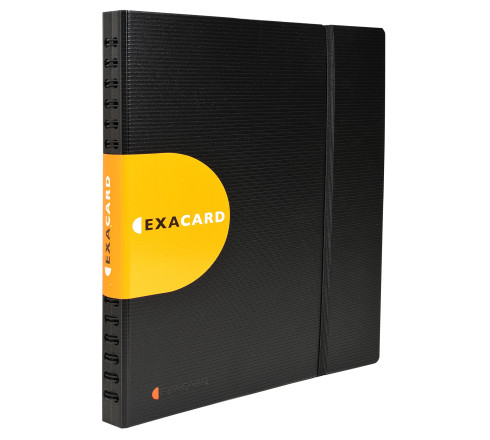 Porte cartes de visite Exacard à pochettes détachables 320 cartes Exactive® - 26,5x25cm