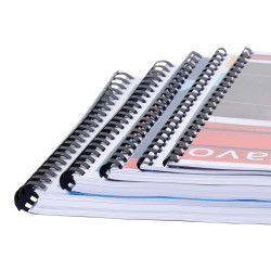 Boite 50 reliures spirales plastique 25mm