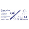 Boite 50 reliures spirales plastique 45mm