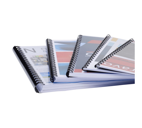 Boite 25 reliures spirales plastique 8mm