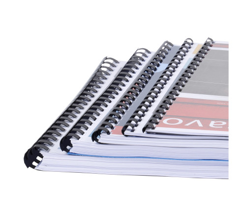 Boite 25 reliures spirales plastique 8mm