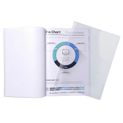 Sachet de 10 chemises de présentation pour relier avec Serodo PVC lisse 20x100e - A4