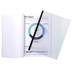 Sachet de 10 chemises de présentation pour relier avec Serodo PVC lisse 20x100e - A4