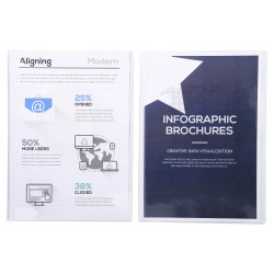 Sachet de 10 chemises de présentation pour relier avec Serodo PVC lisse 20x100e - A4