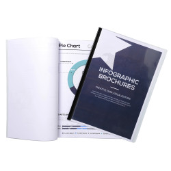 Sachet de 10 chemises de présentation pour relier avec Serodo PVC lisse 20x100e - A4
