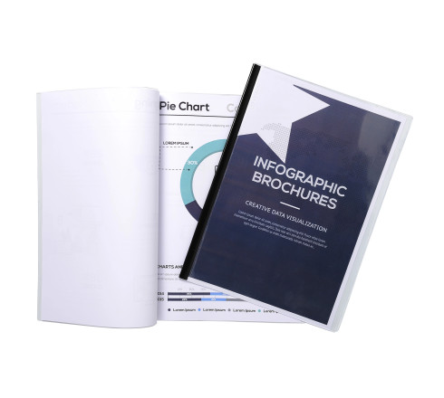 Sachet de 10 chemises de présentation pour relier avec Serodo PVC lisse 20x100e - A4