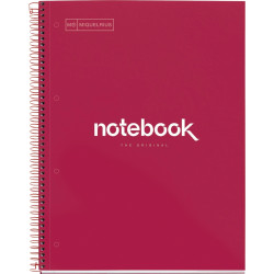 NOTEBOOK MIQUELRIUS format A4, 80 feuilles 90g, quadrillé 5x5, couvert