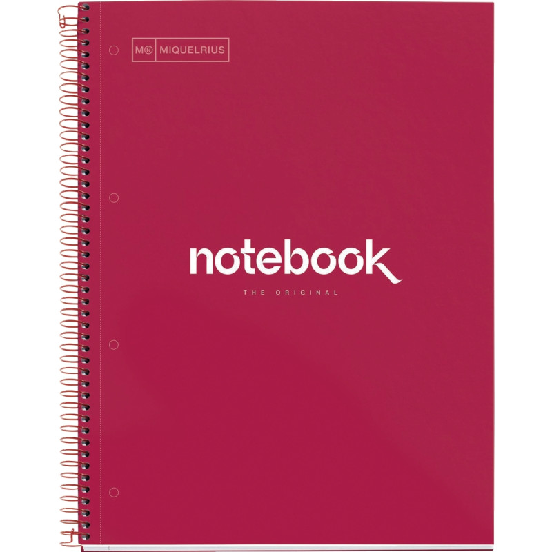 NOTEBOOK MIQUELRIUS format A4, 80 feuilles 90g, quadrillé 5x5, couvert