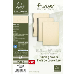 PAQUET DE 100 COUVERTURES GRAIN CUIR POUR RELIURE A3