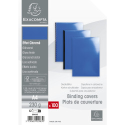Paquet de 100 couvertures Chromées pour reliure A4