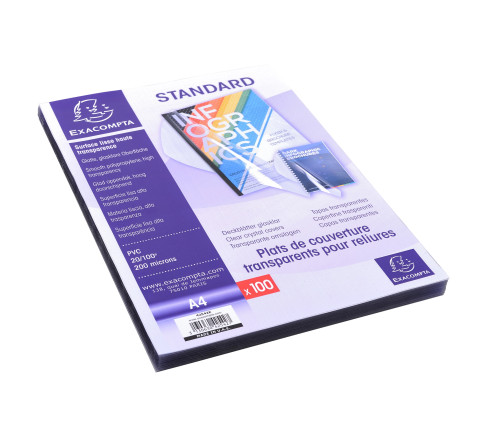 Boite de 100 plats pour relier PVC 20x100e - A4