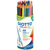 Pot de 48 crayons de couleur Stilnovo aquarellable assortis