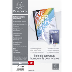 Boite de 100 plats pour relier PVC 15x100e - A4