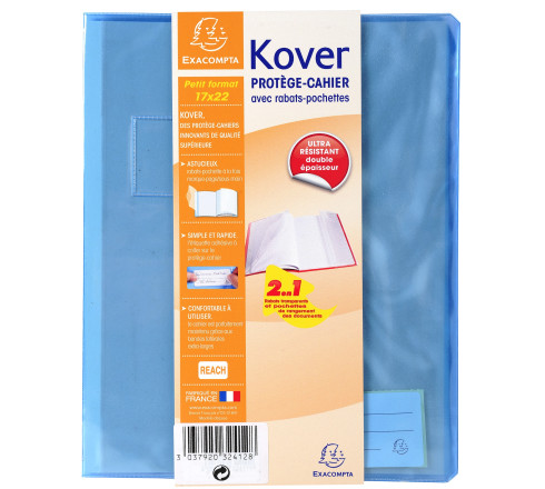 Protège-cahier translucide Kover® - 17x22cm