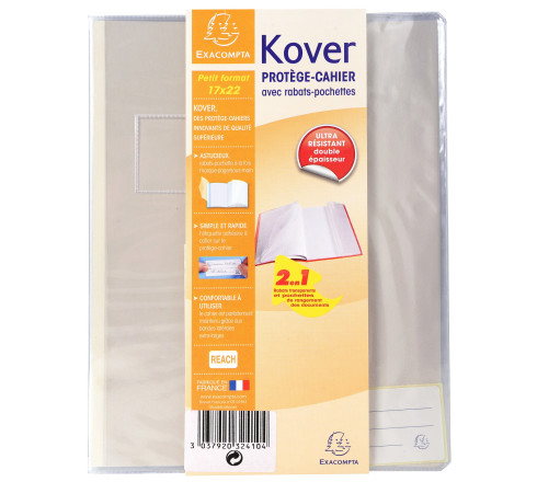Protège-cahier translucide Kover® - 17x22cm