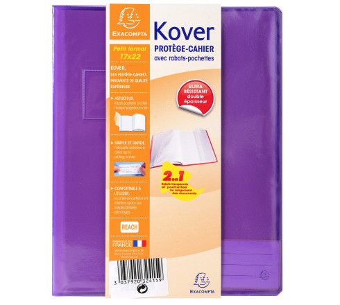 Protège-cahier translucide Kover® - 17x22cm