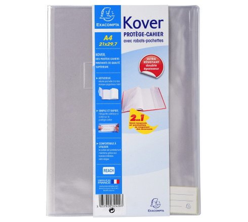 Protège-cahier translucide Kover® - 21x29,7cm