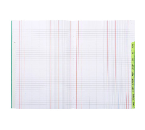 Piqûre Echéancier avec des touches vernies - Dimensions 29,7 X 21 cm - 96 pages - papier intérieur 90g - couverture souple