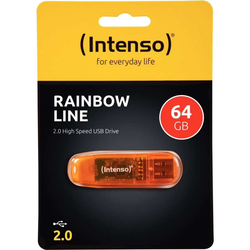 Clé USB 2,0 Intenso Rainbow 64 Go