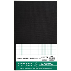Registre 36x22,5cm journal avec répertoire à la fin du registre 300 pages
