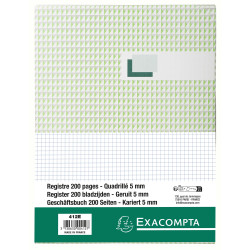 Registre 29,7x21cm 5x5 folioté 200 pages