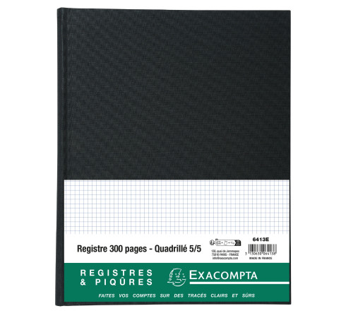 Registre 32x25cm 5x5 folioté 300 pages