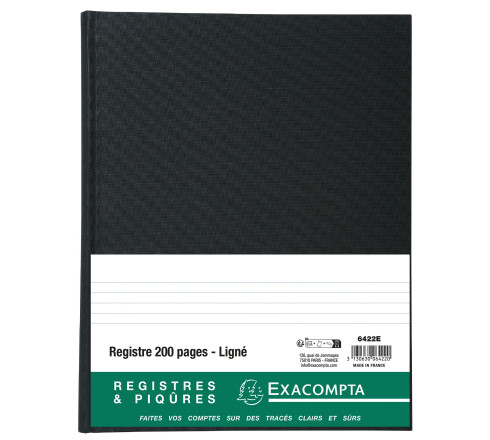 Registre 32x25cm ligne folioté 200 pages