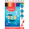 Pochette de 12 crayons de couleur SchoolPeps maxi