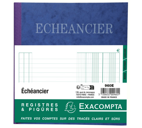 Piqûre 21x19cm échéancier tracé journal 80 pages