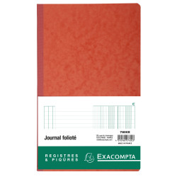 Piqûre Journal folioté - avec feuille d'identification - 38 lignes - texte FR -80 pages