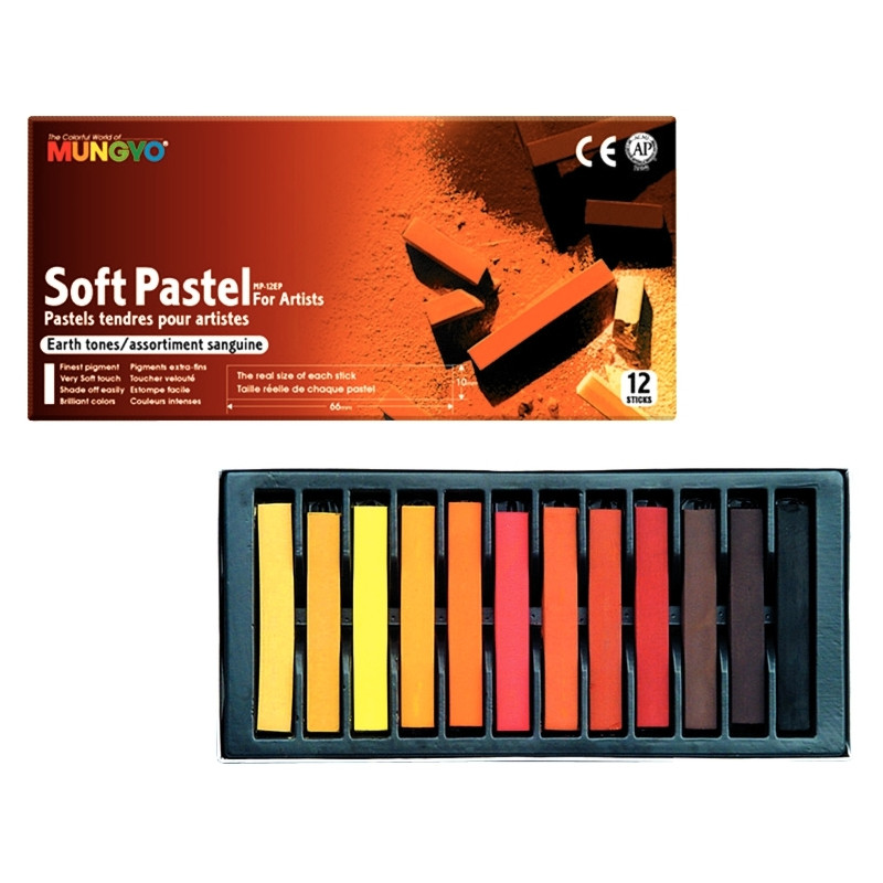 Boîte de 12 pastels sec carré sanguine