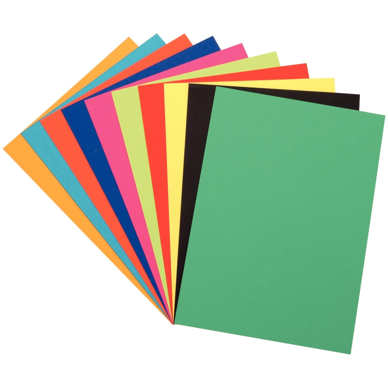 Paquet de 250 feuilles à dessin de couleurs 24x32cm 250g