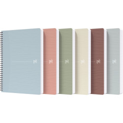 Cahier à reliure intégrale 180 pages MY REC'UP format A5, quadrillé 5x