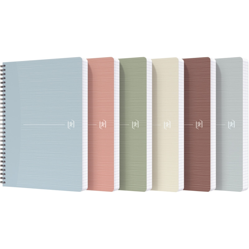 Cahier à reliure intégrale 180 pages MY REC'UP format A5, quadrillé 5x