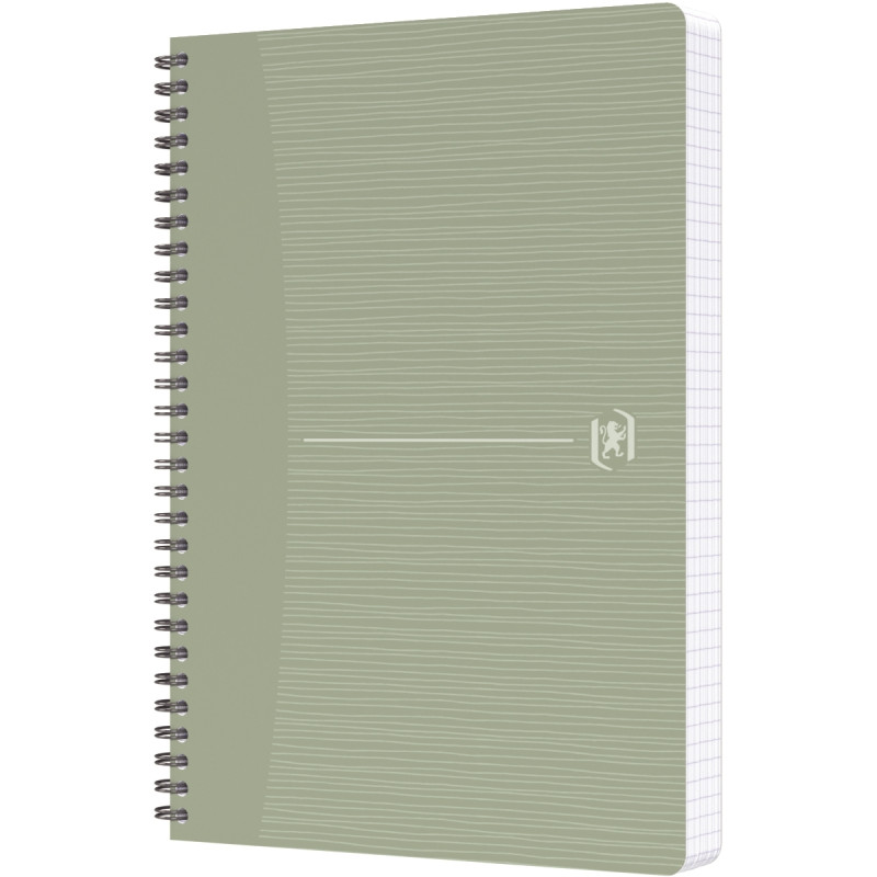Cahier à reliure intégrale 180 pages MY REC'UP format A5, quadrillé 5x