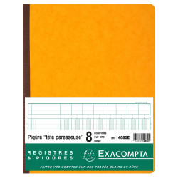 Piqûre 32x25cm à tête paresseuse 8 colonnes sur 1 page - 31 lignes - 80 pages
