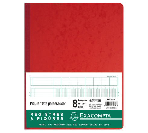 Piqûre 32x25cm à tête paresseuse 8 colonnes sur 1 page - 31 lignes - 80 pages