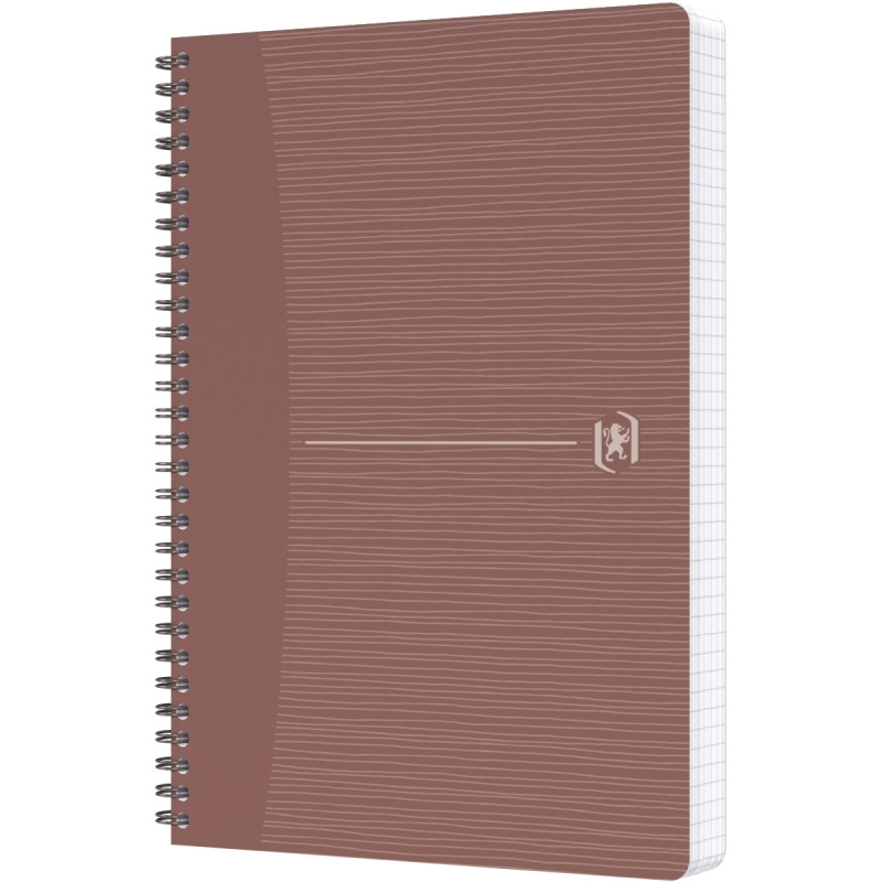 Cahier à reliure intégrale 180 pages MY REC'UP format A5, quadrillé 5x
