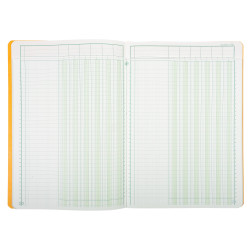 Piqûre 29,7x21cm à tête paresseuse 6 colonnes sur 1 page - 34 lignes - 80 pages