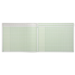 Registre 29,7x38cm à tête paresseuse 15 colonnes sur 1 page - 35 lignes - 200 pages