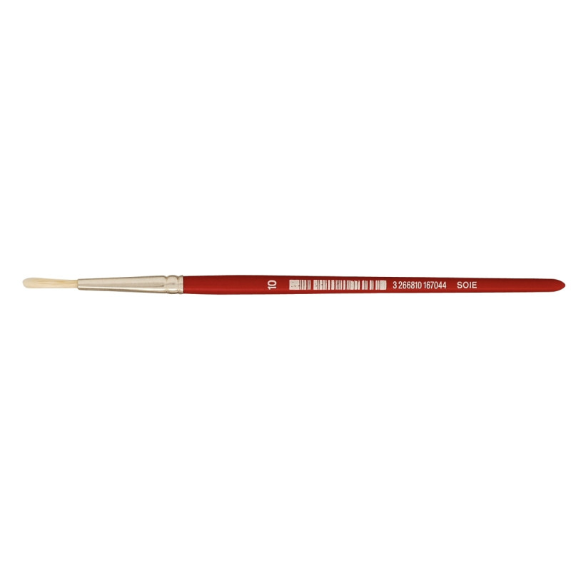Sac de 10 brosses rondes en soie N°10
