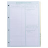 Recharge numérotée/perforée 58 feuillets unis blanc, épaisseur du papier 90g, avec gardes titrées pour classeurs Mouvements