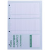 Recharge numérotée/perforée 58 feuillets unis blanc, épaisseur du papier 90g, avec gardes titrées pour classeurs Mouvements